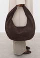 Alva Suede Shoulder Bag_Chocolate