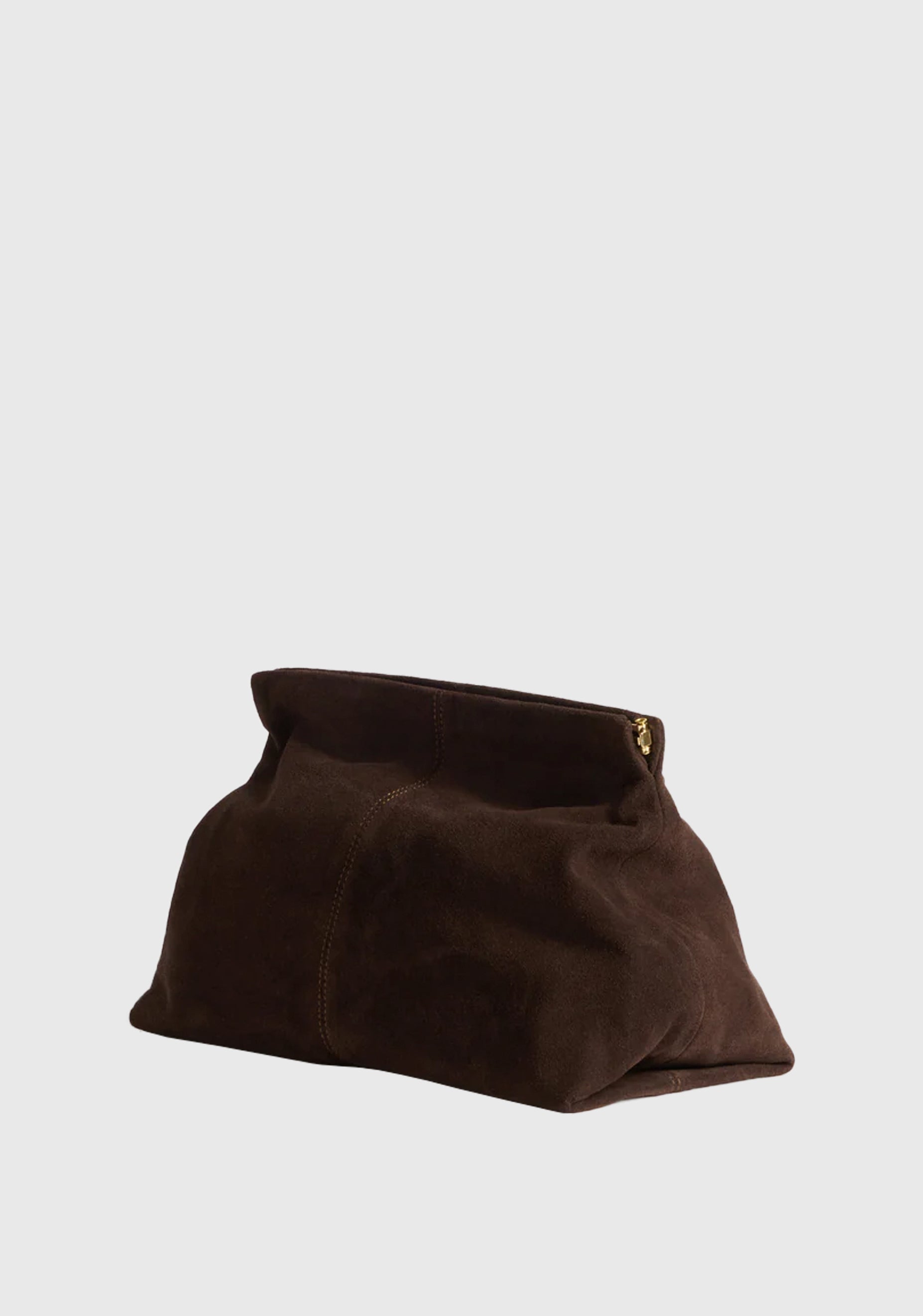 Clay Suede Clutch_Chocolate
