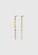 Gold Chain Earrings_Navy