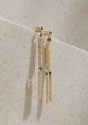 Gold Chain Earrings_Navy