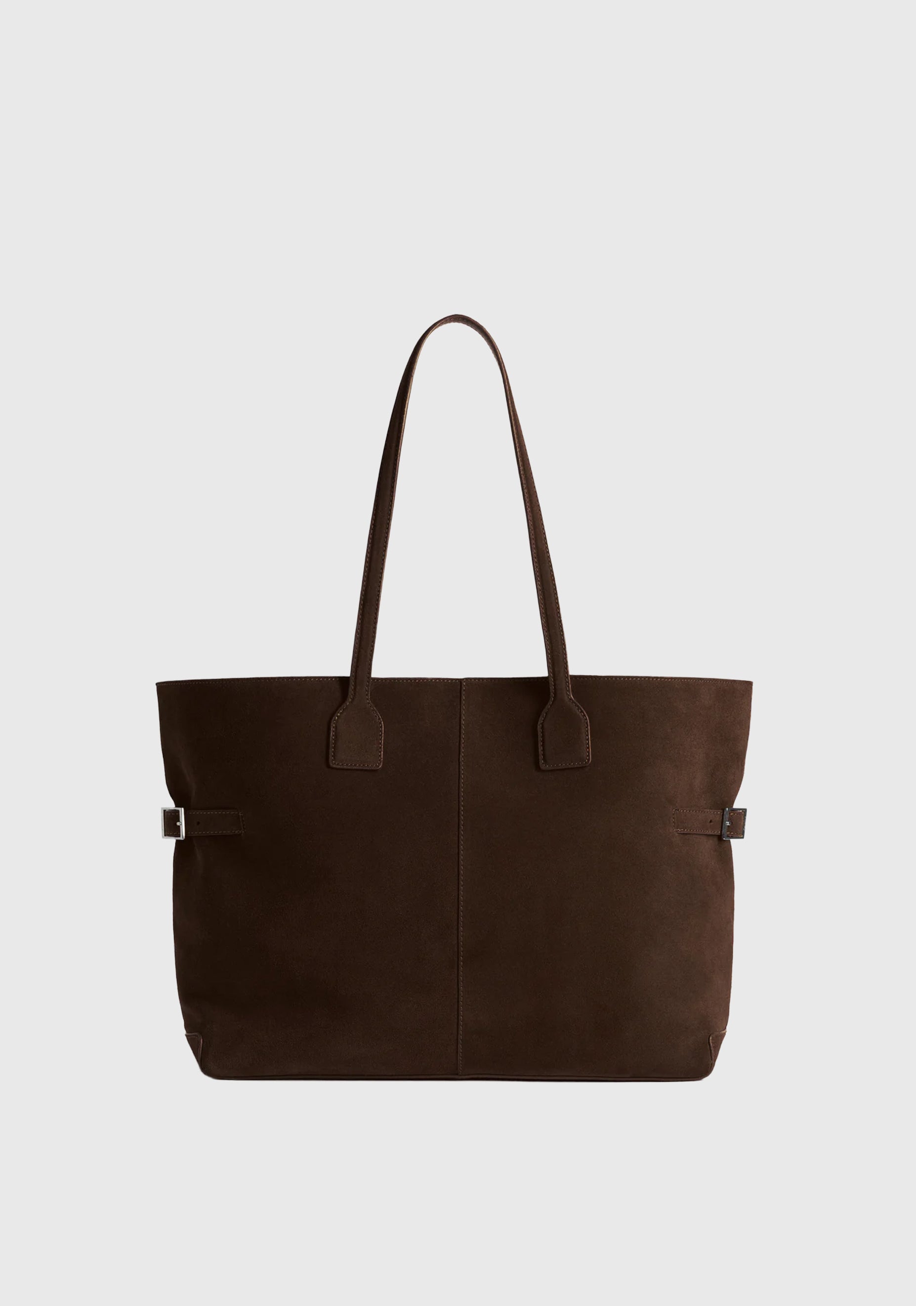 Lesley Suede Tote_Chocolate