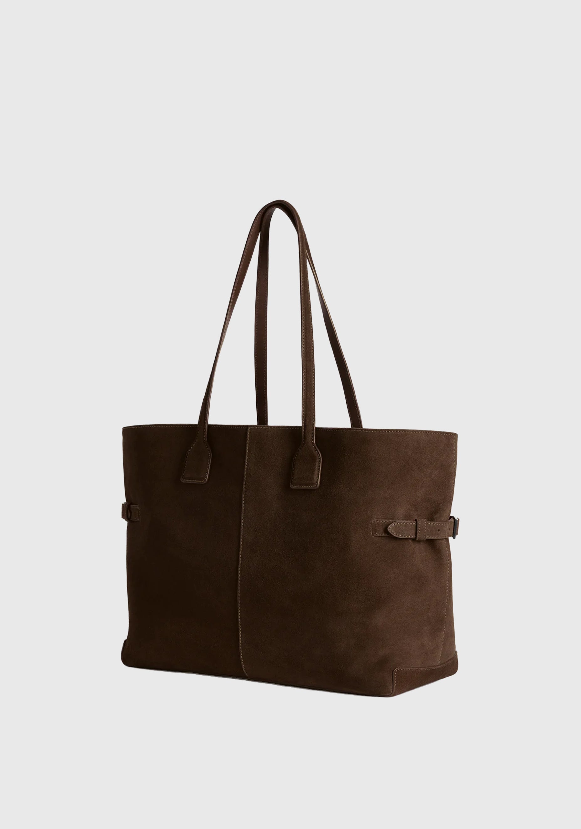 Lesley Suede Tote_Chocolate