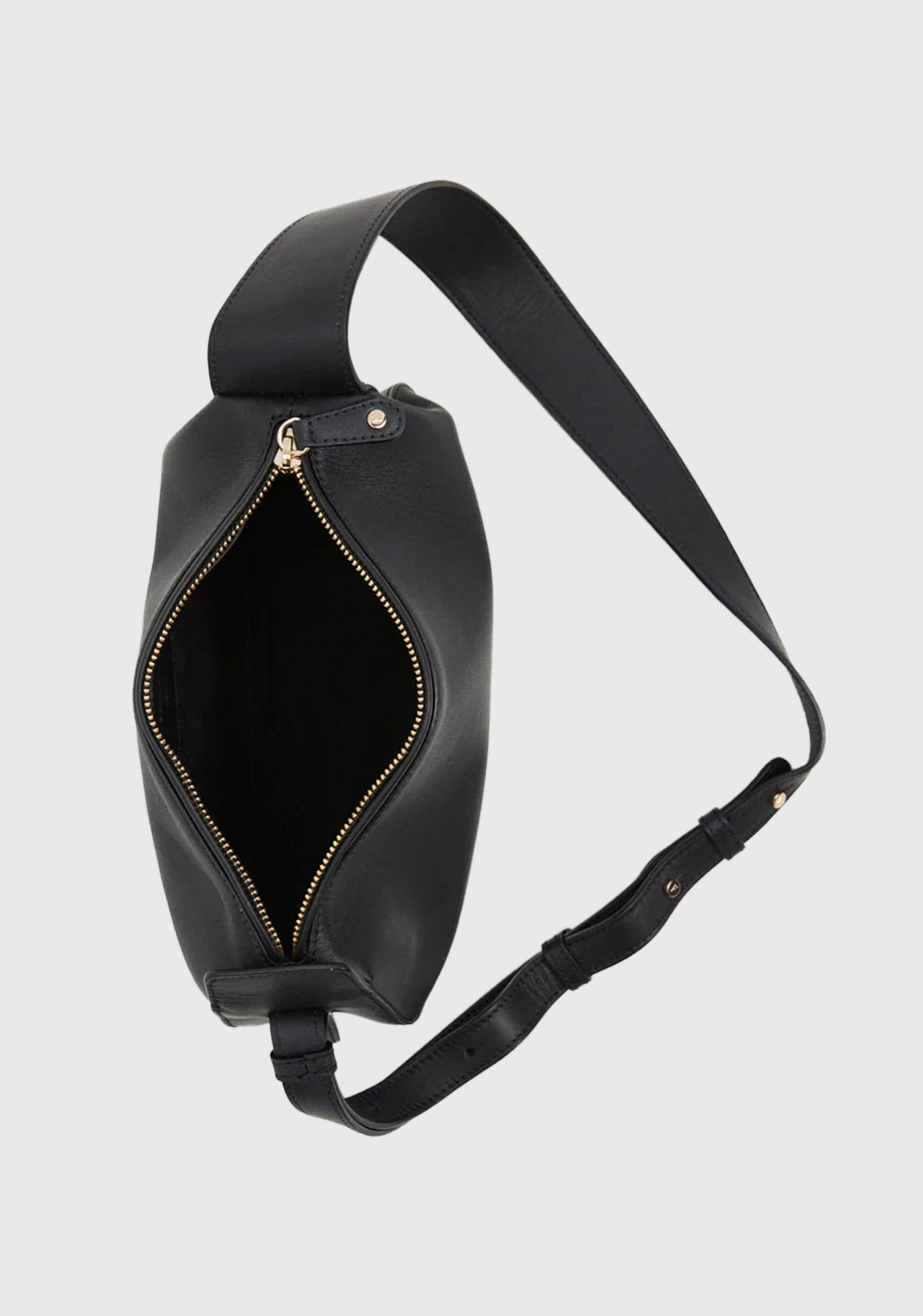 Una Leather Shoulder Bag_Black