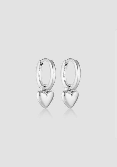 Amore Huggie Earrings_Silver