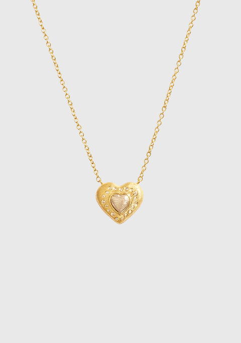 Magnetic Heart Necklace_White