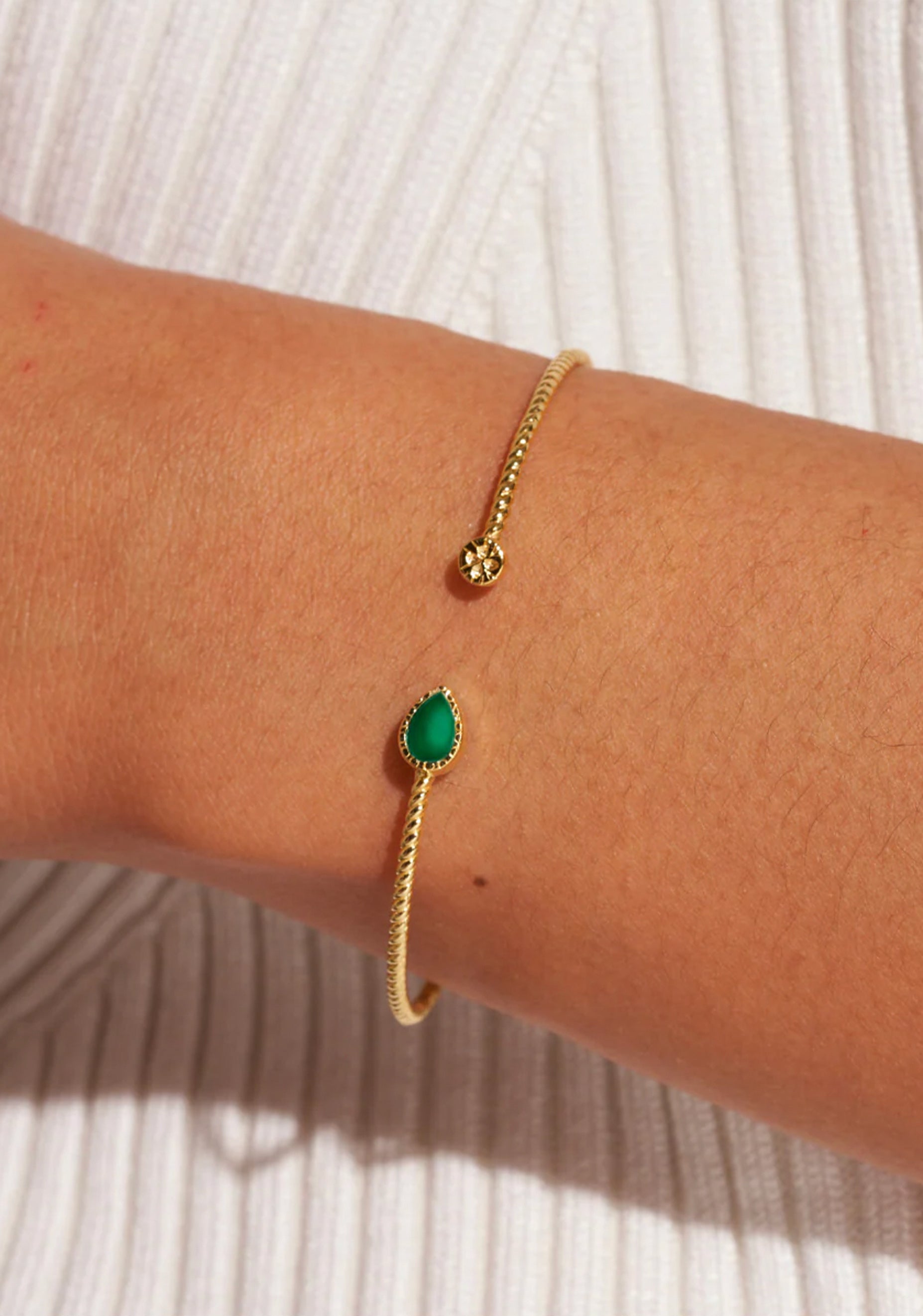 Bali Cuff_Green Onyx