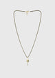 Braided Chain Pendant Necklace_Black