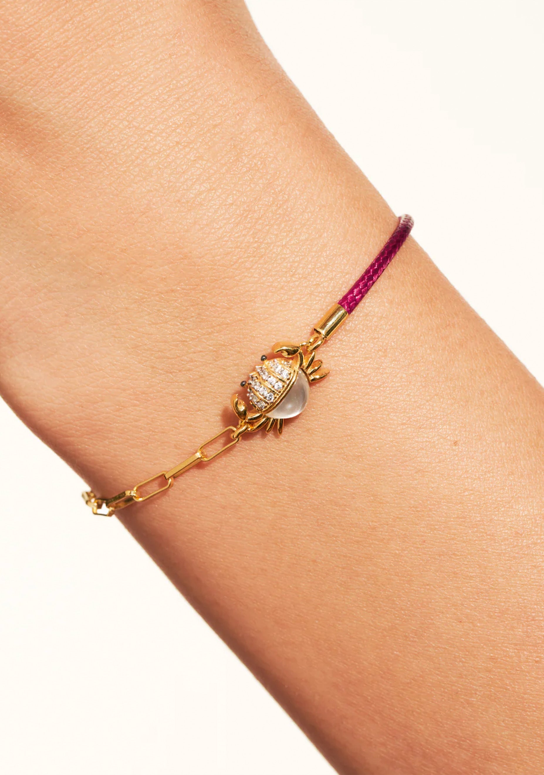 Crabe Bracelet_Wine Pearl