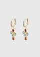 Bo Tao Cruzita Earrings_Orange Turquoise