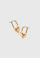 Padlock Heart Huggie_Gold