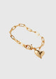 Puffy Heart Bracelet_Gold