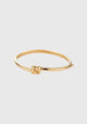 Slim Woven Square Bangle_Gold