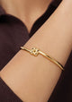 Slim Woven Square Bangle_Gold