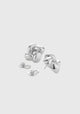 Small Woven Square Earrings_Silver