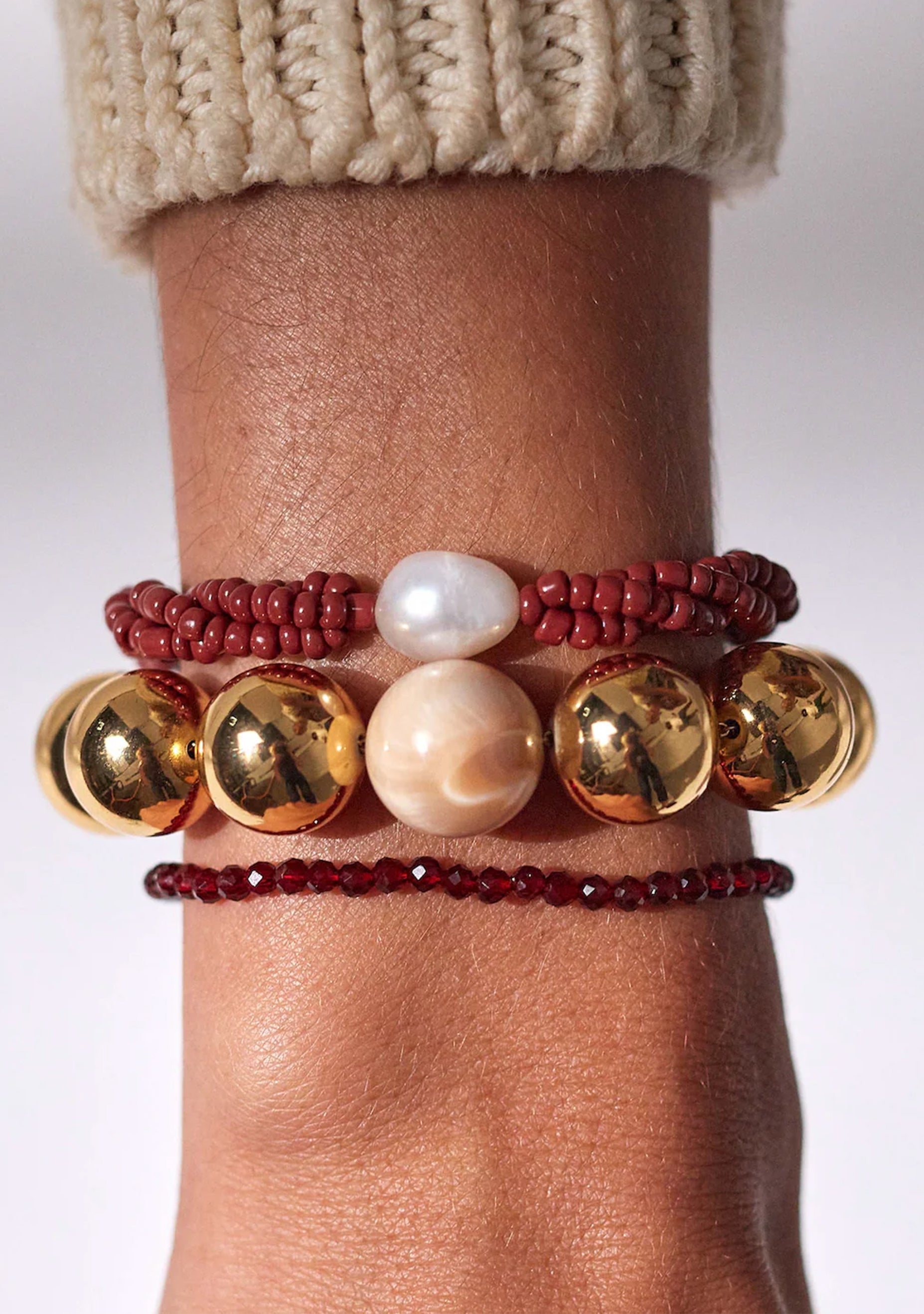 Tan Line Bracelet_Burgundy