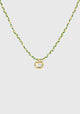 Cube Necklace Gold_Green