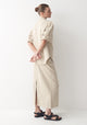 Jagger Denim Skirt_Sand