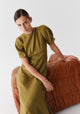 Bodhi Linen Dress_Moss