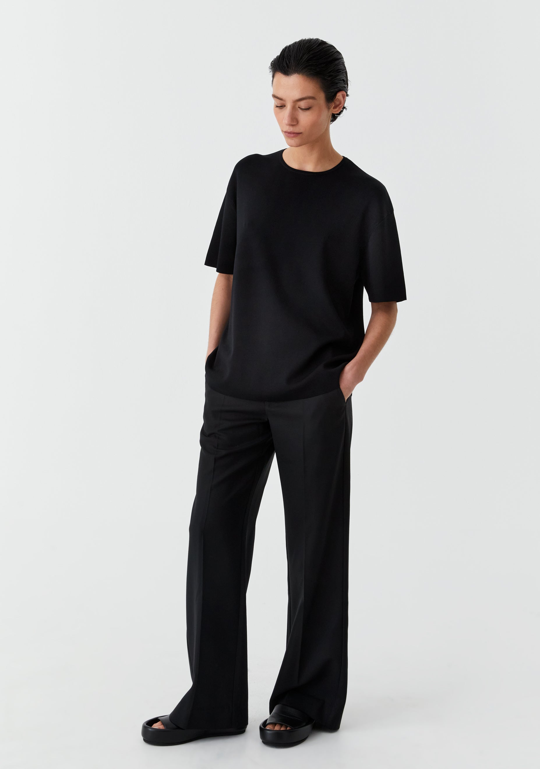 Cate Knit Tee_Black