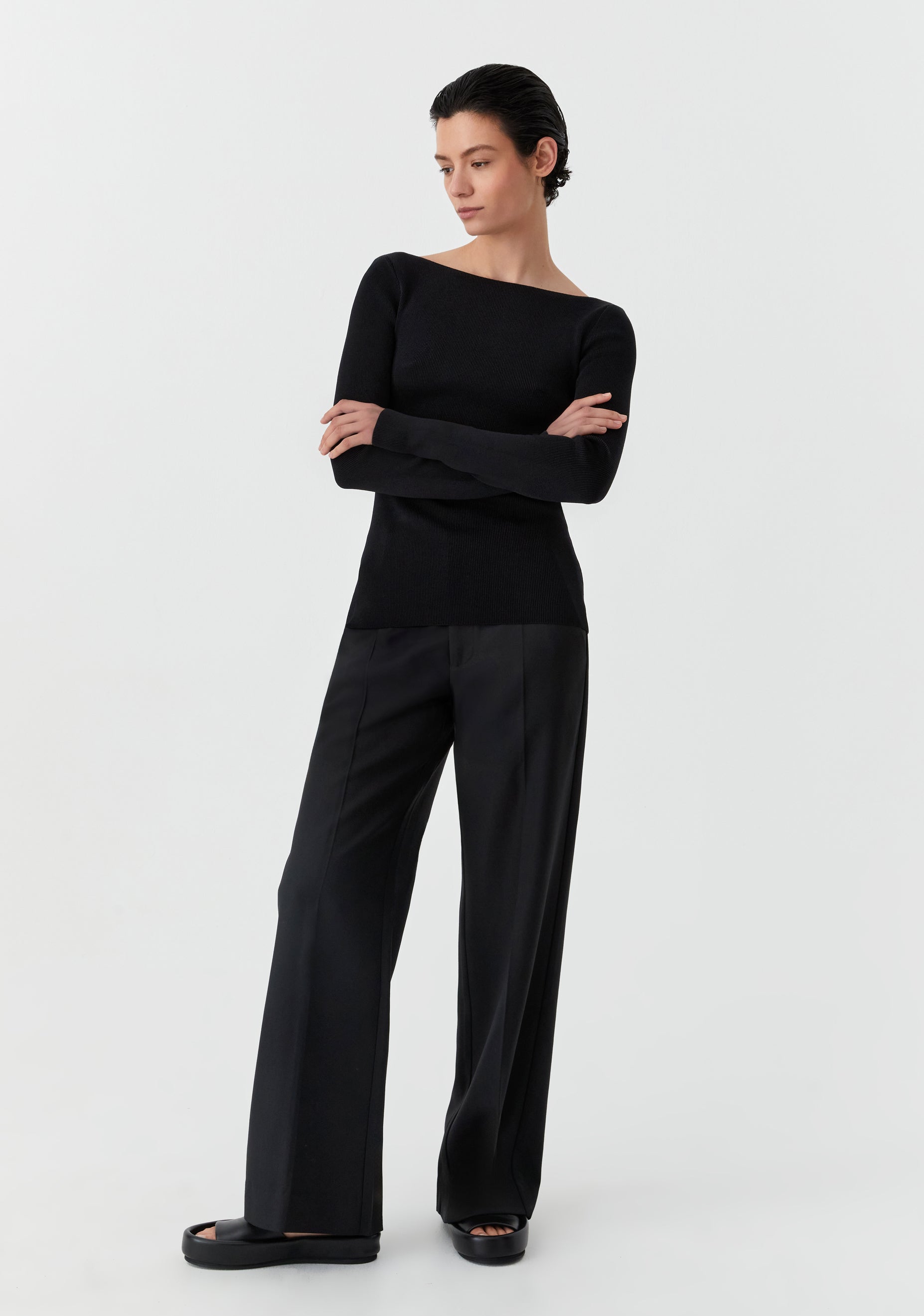 Cate Knit Top_Black