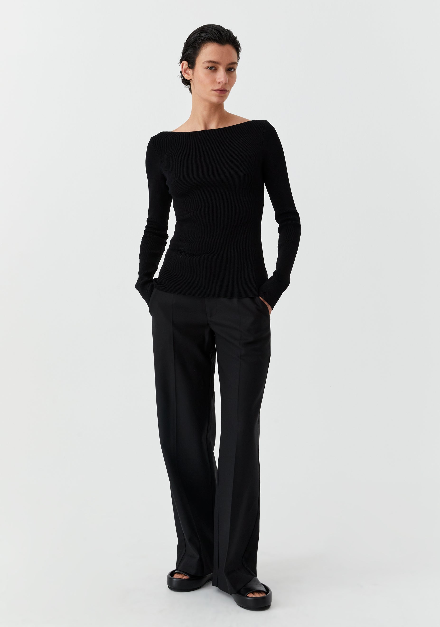 Cate Knit Top_Black