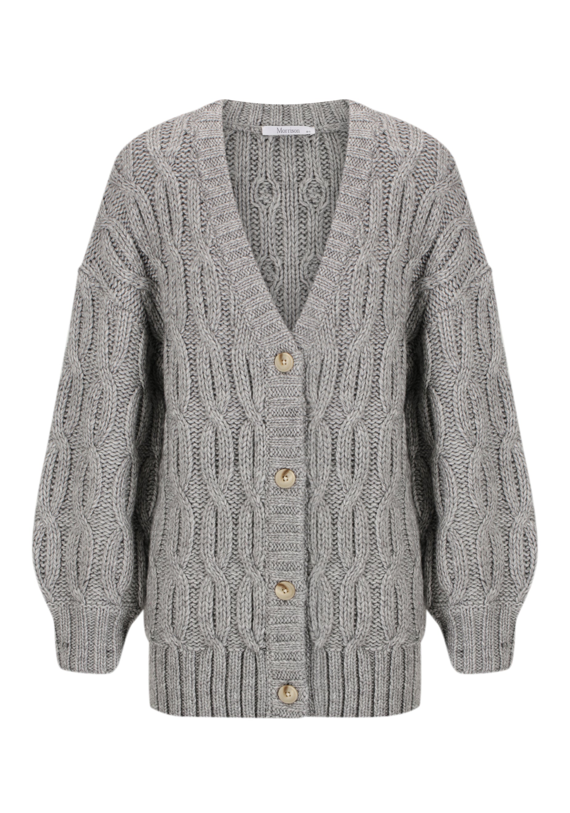 Cardigan Grey Cable Sweater Oversized Cable Knit Cardigan Last