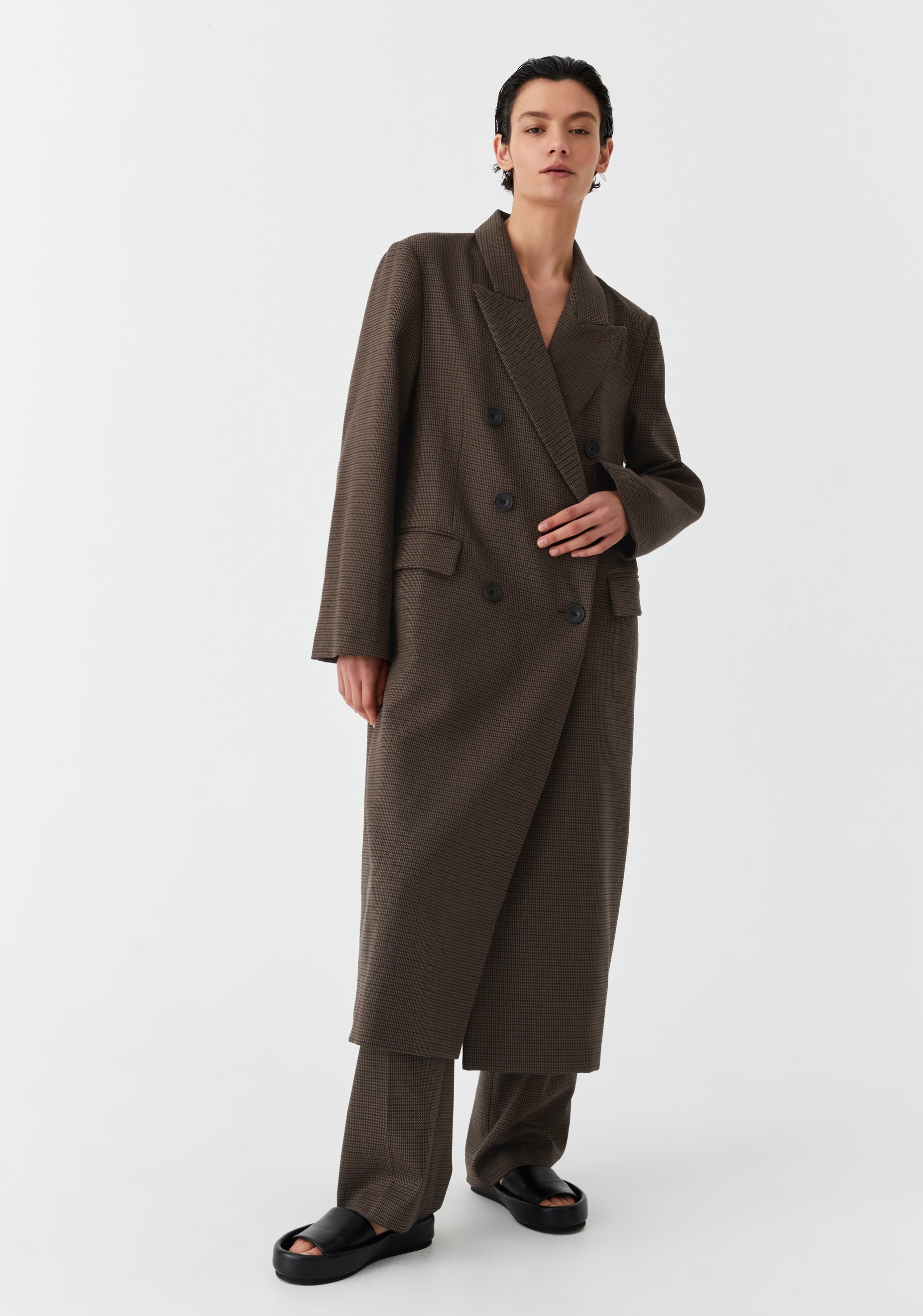 Emmet Duster Coat_Houndstooth