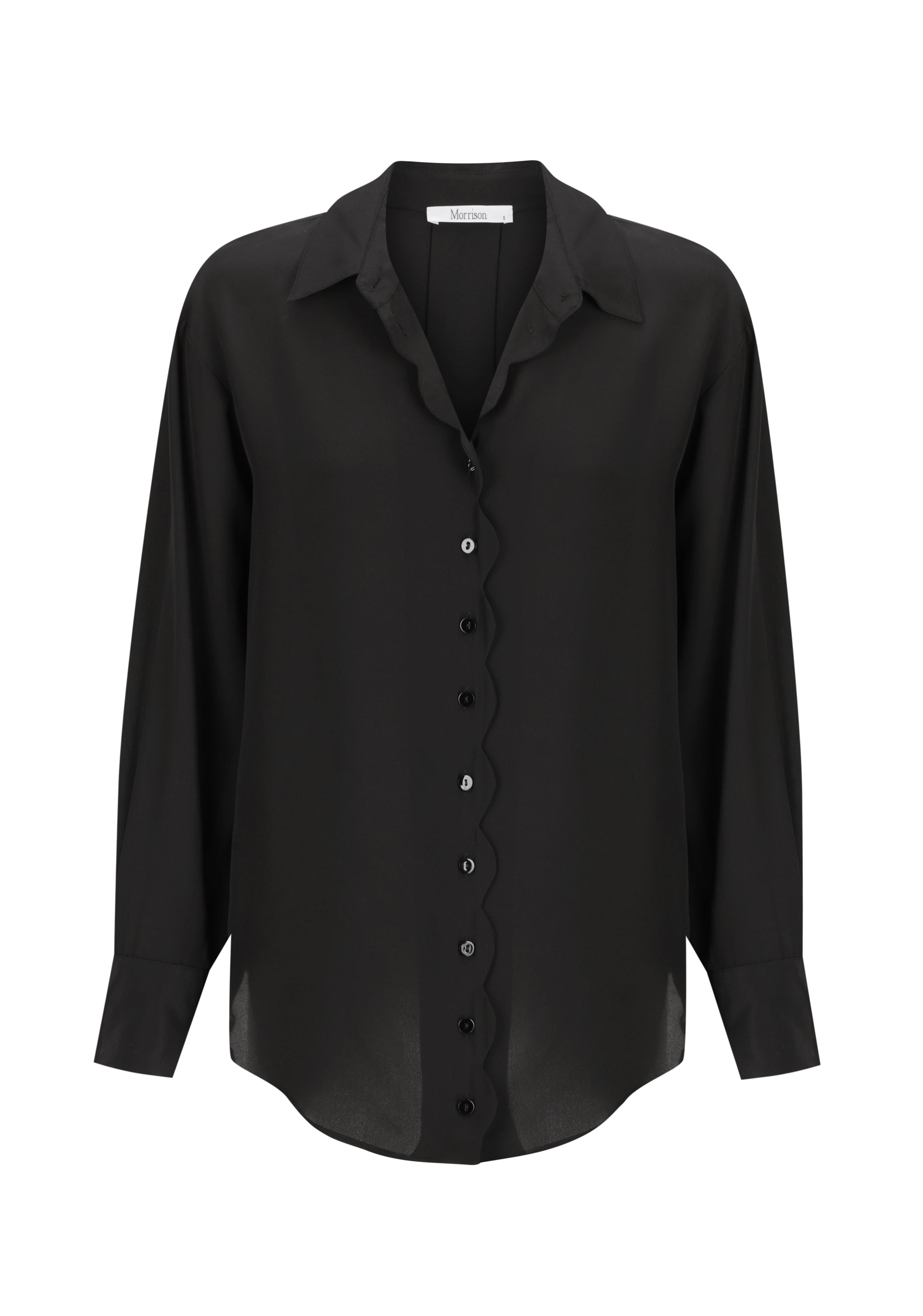 Hazel Silk Shirt_Black