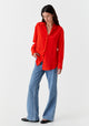 Hazel Silk Shirt_Flame