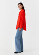 Hazel Silk Shirt_Flame