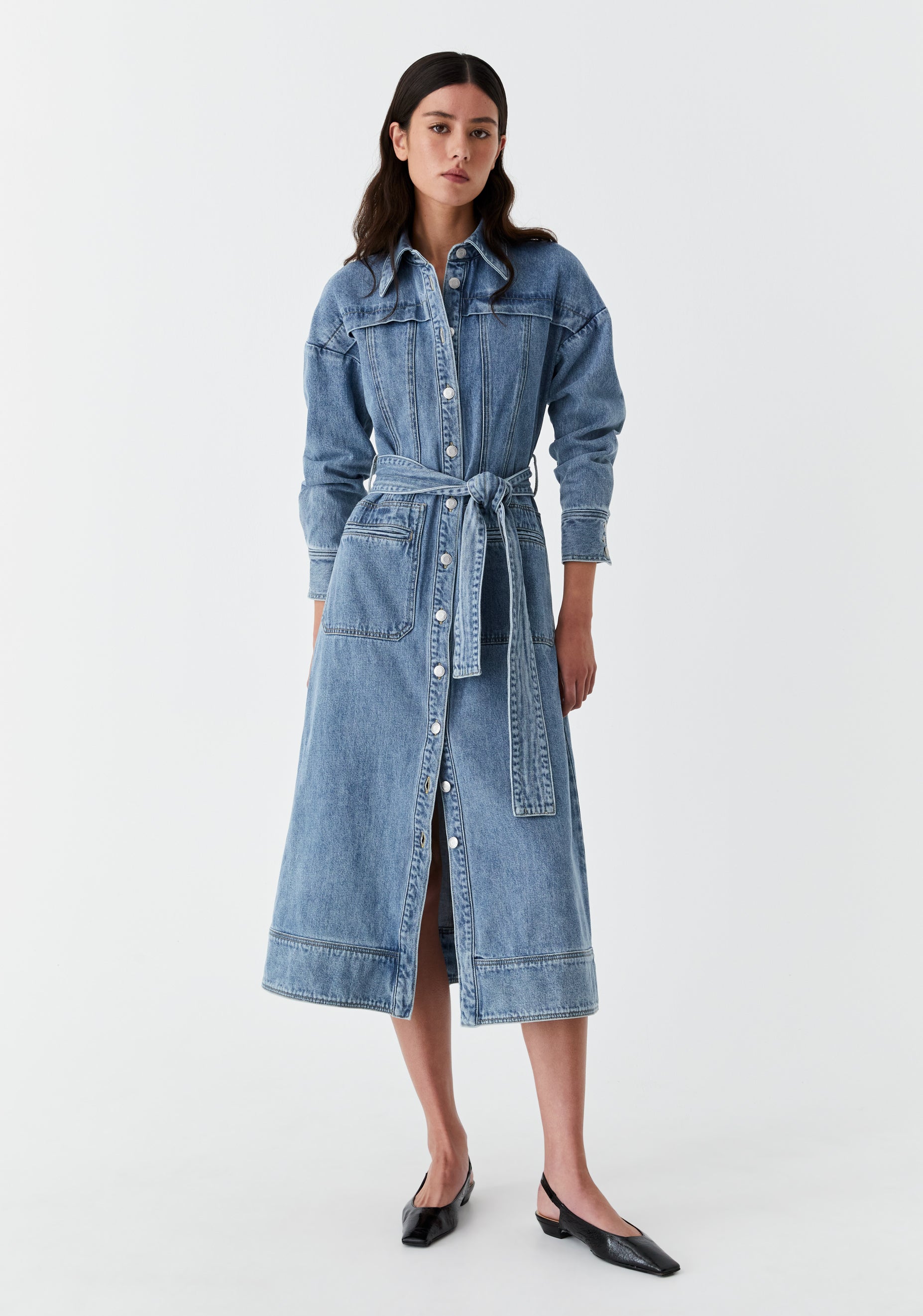 Isaac Denim Dress_Blue