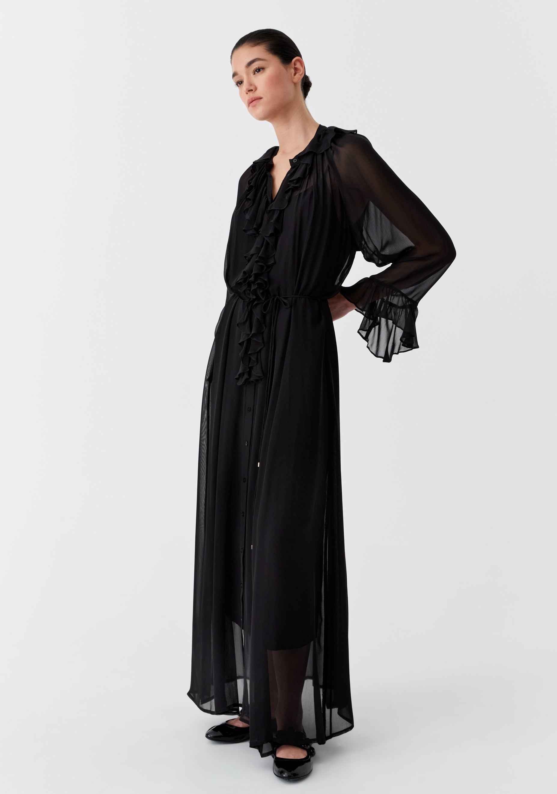 Lottie Shirt Dress_Black