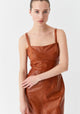 Nikita Leather Dress_Tan