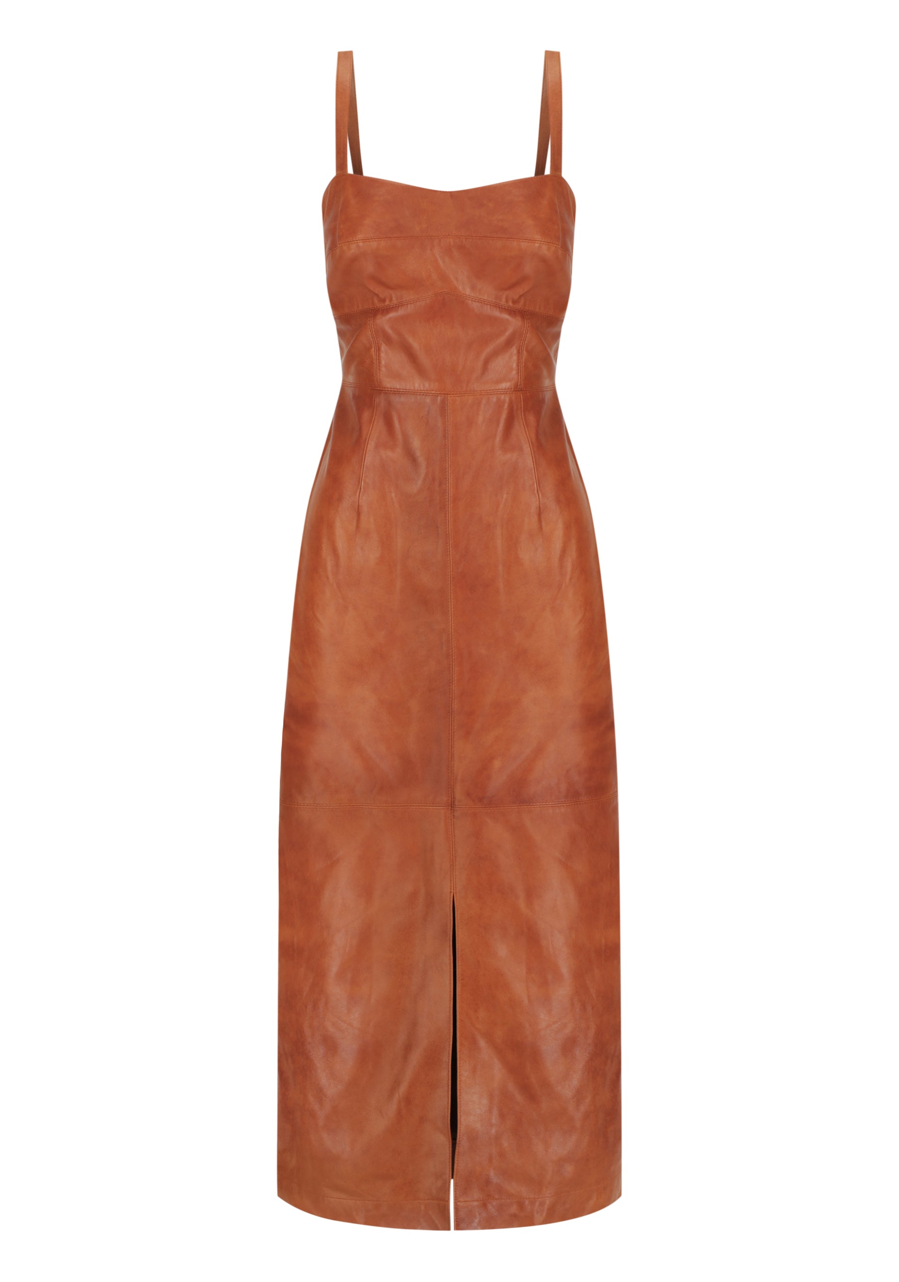 Nikita Leather Dress_Tan