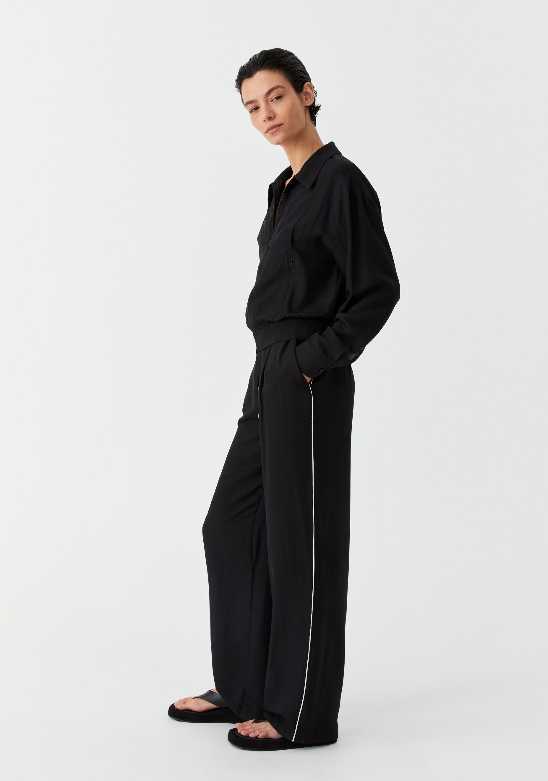 Pedro Stripe Pant_Black