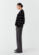 Silas Stripe Knit Pullover_Black