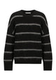 Silas Stripe Knit Pullover_Black