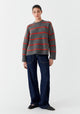 Silas Stripe Knit Pullover_Charcoal