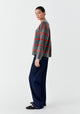 Silas Stripe Knit Pullover_Charcoal