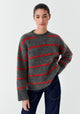 Silas Stripe Knit Pullover_Charcoal