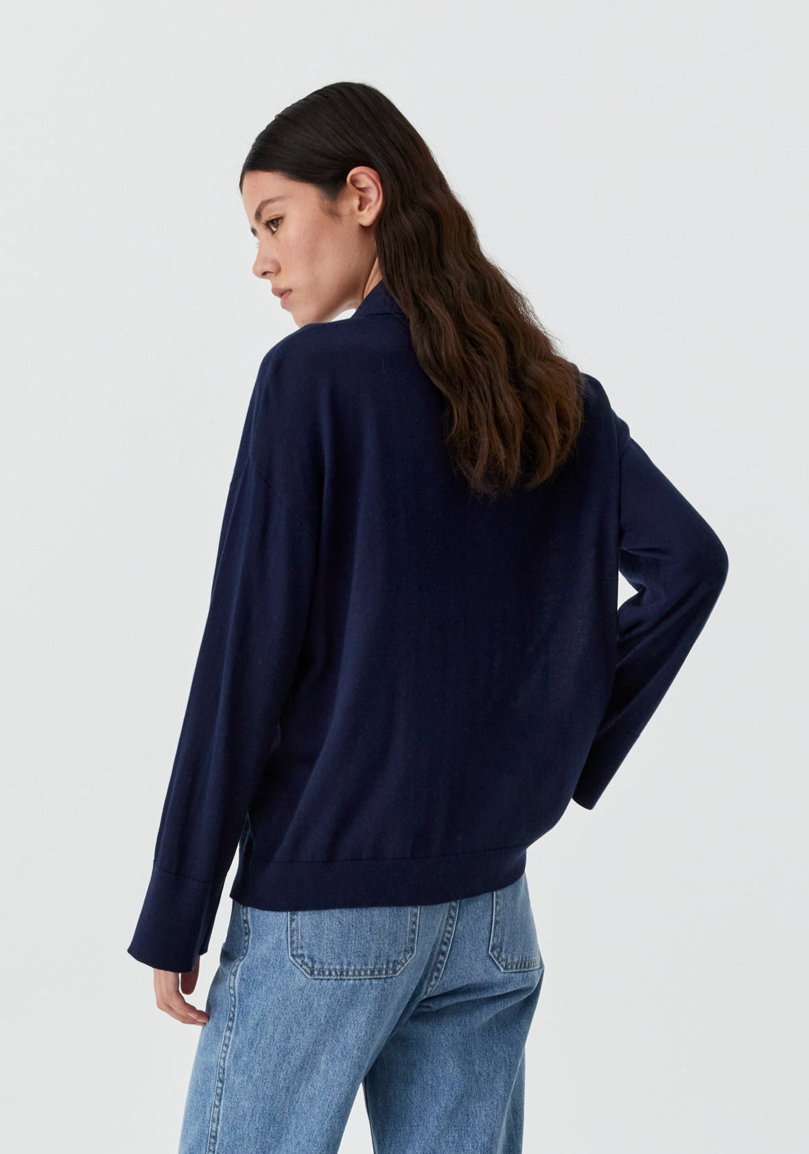 Skye Knit Polo_Navy