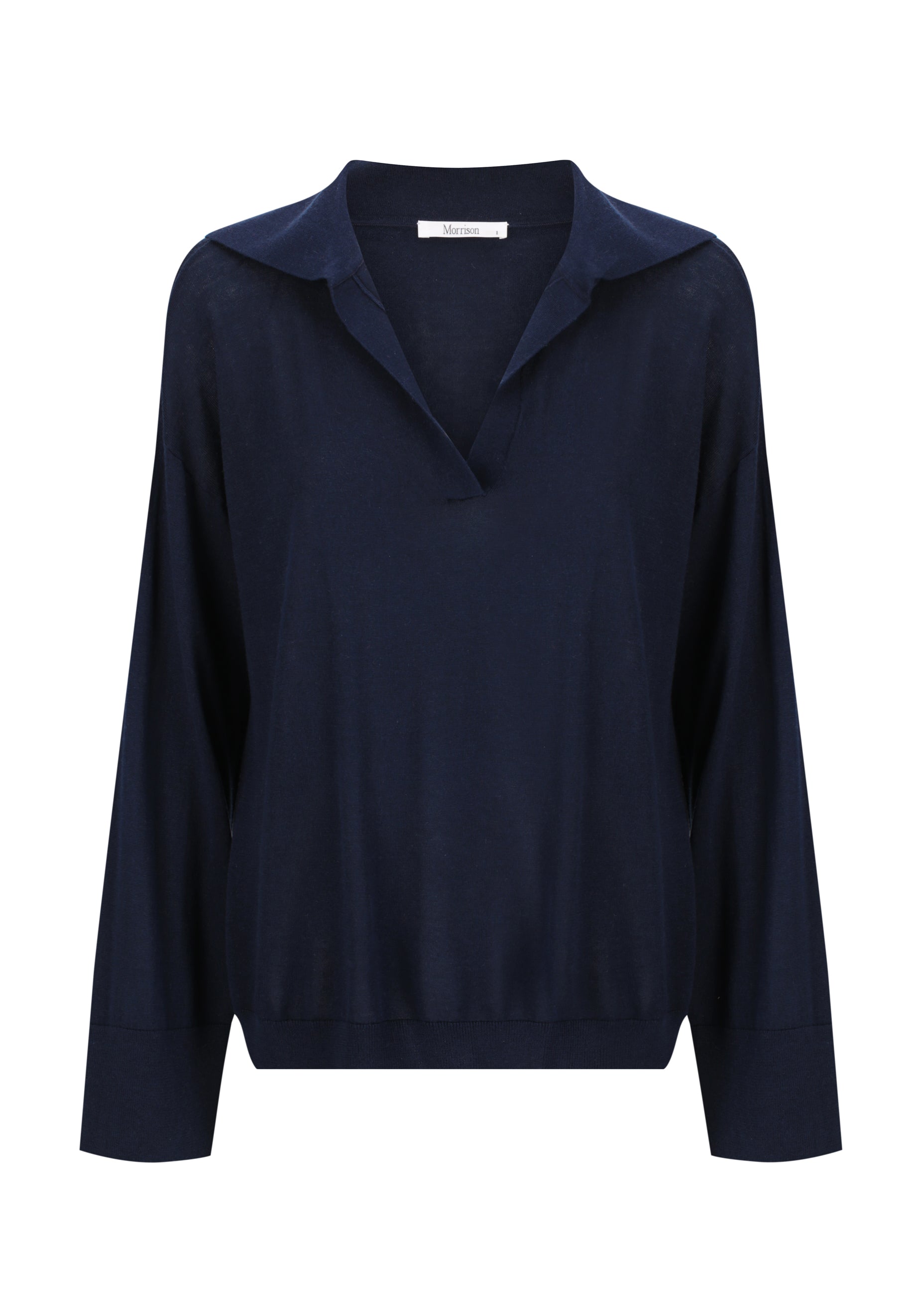 Skye Knit Polo_Navy