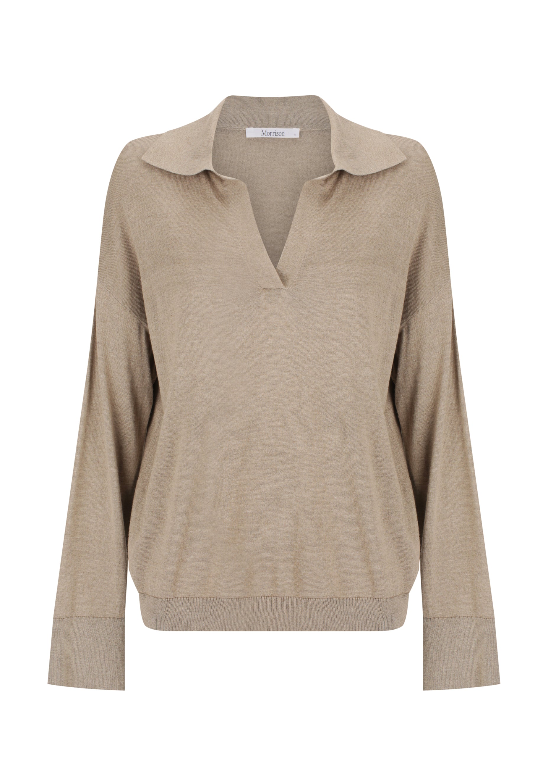 Skye Knit Polo_Stone