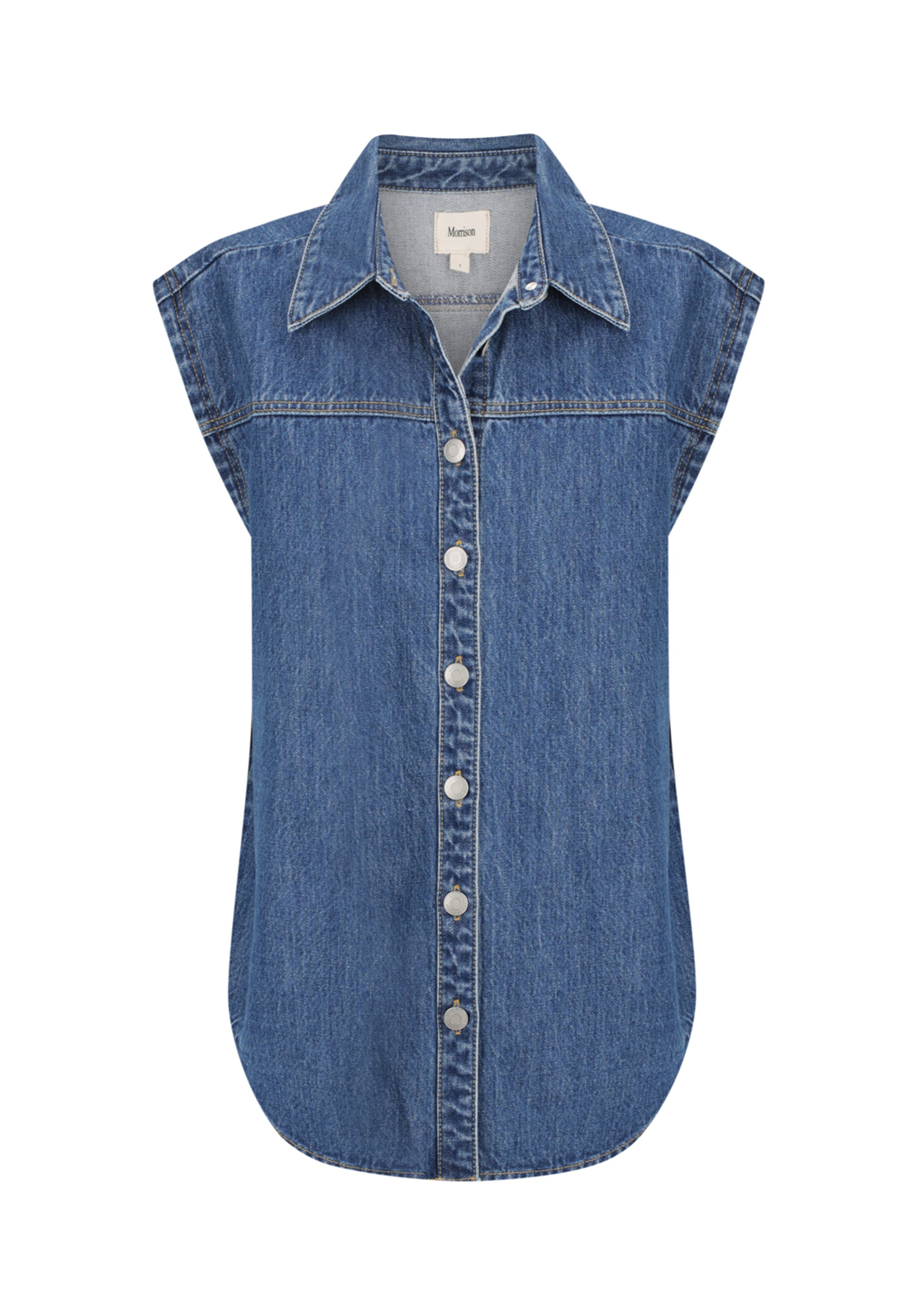 Theo Denim Vest Blue – Morrison - Main Image