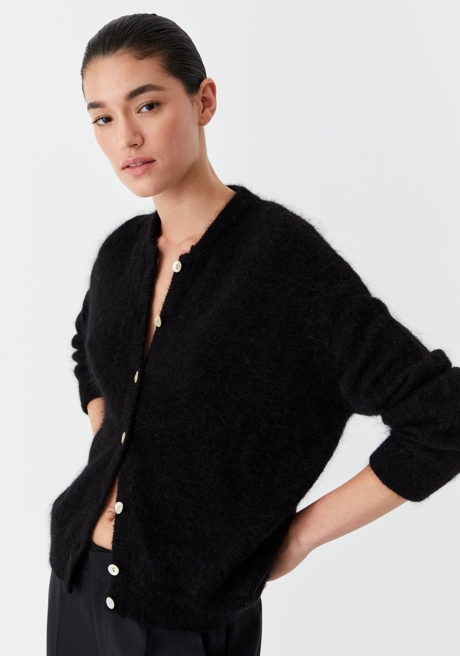 Vance Knit Cardigan_Black