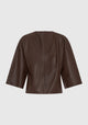 Addison Leather Top_Chocolate