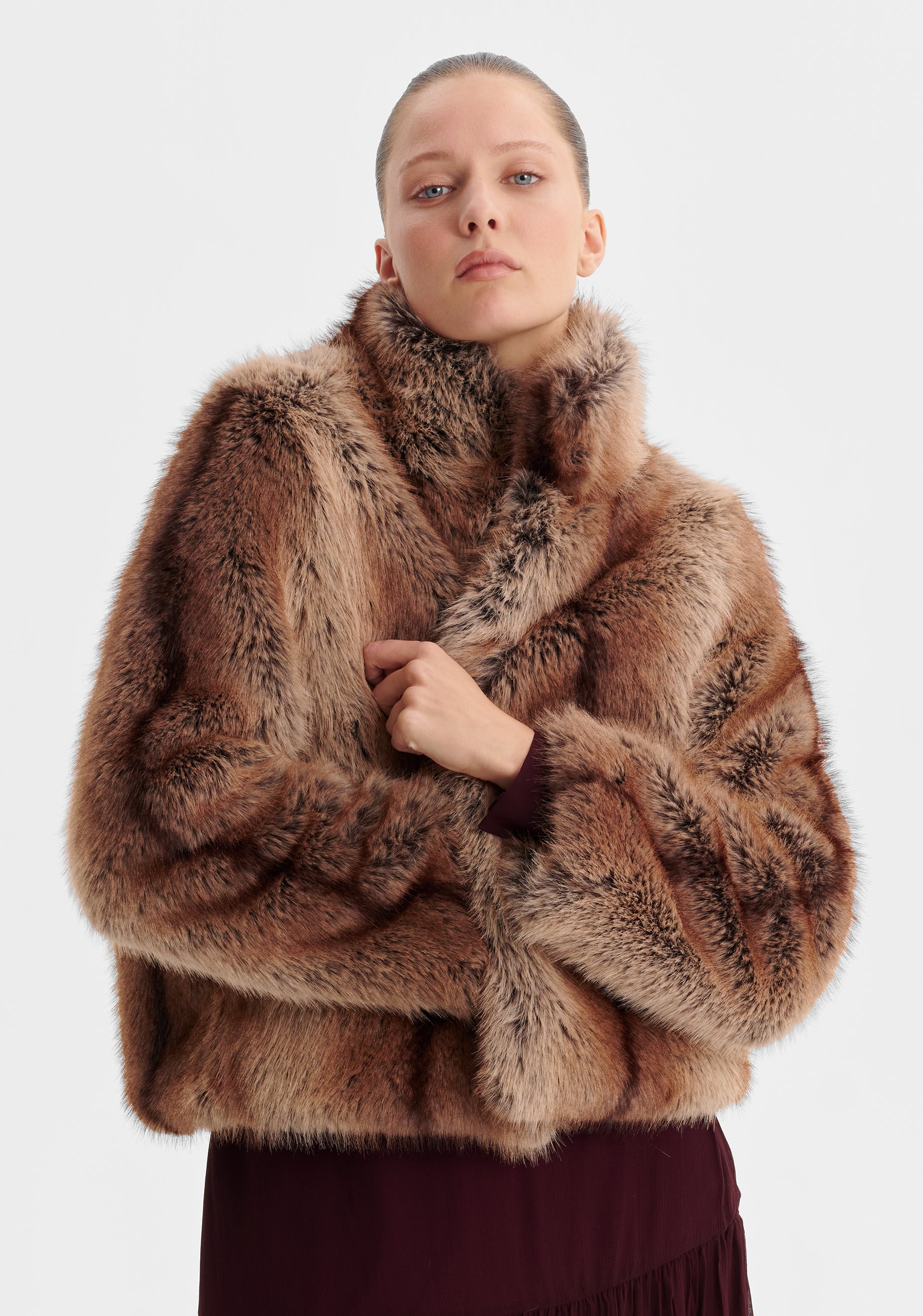 Amalia Fur Jacket_Tiramisu – Morrison