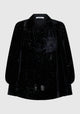Aurora Velvet Blouse_Black