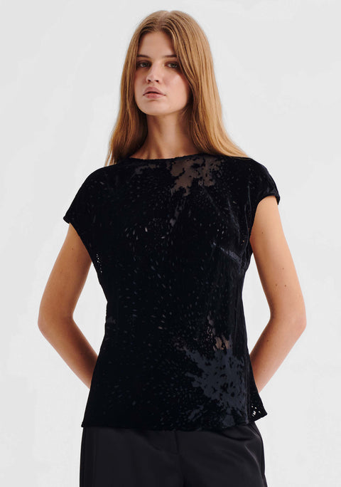 Aurora Velvet Top_Black