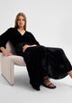 Aurora Velvet V-Neck Dress_Black